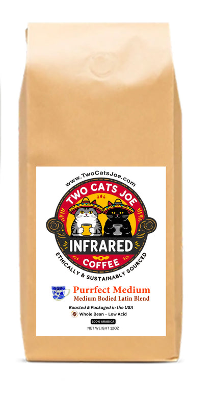 Purrfect Medium: Infrared Roasted Medium-Bodied Whole Coffee Beans