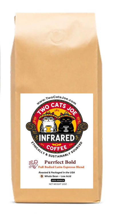 Purrfect Bold: Infrared Roasted Full-Bodied Dark Whole Coffee Beans