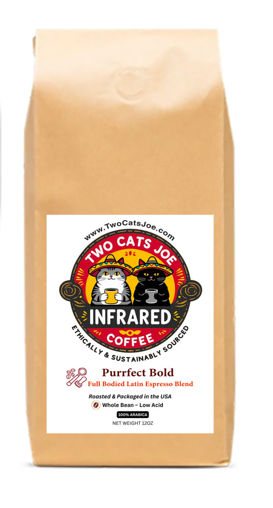 Purrfect Bold: Infrared Roasted Full-Bodied Dark Whole Coffee Beans